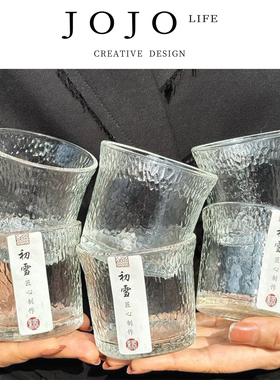 JOJO'S L. PD.Relocation.初雪玻璃杯子ins日式锤纹喝水杯 | 降徙