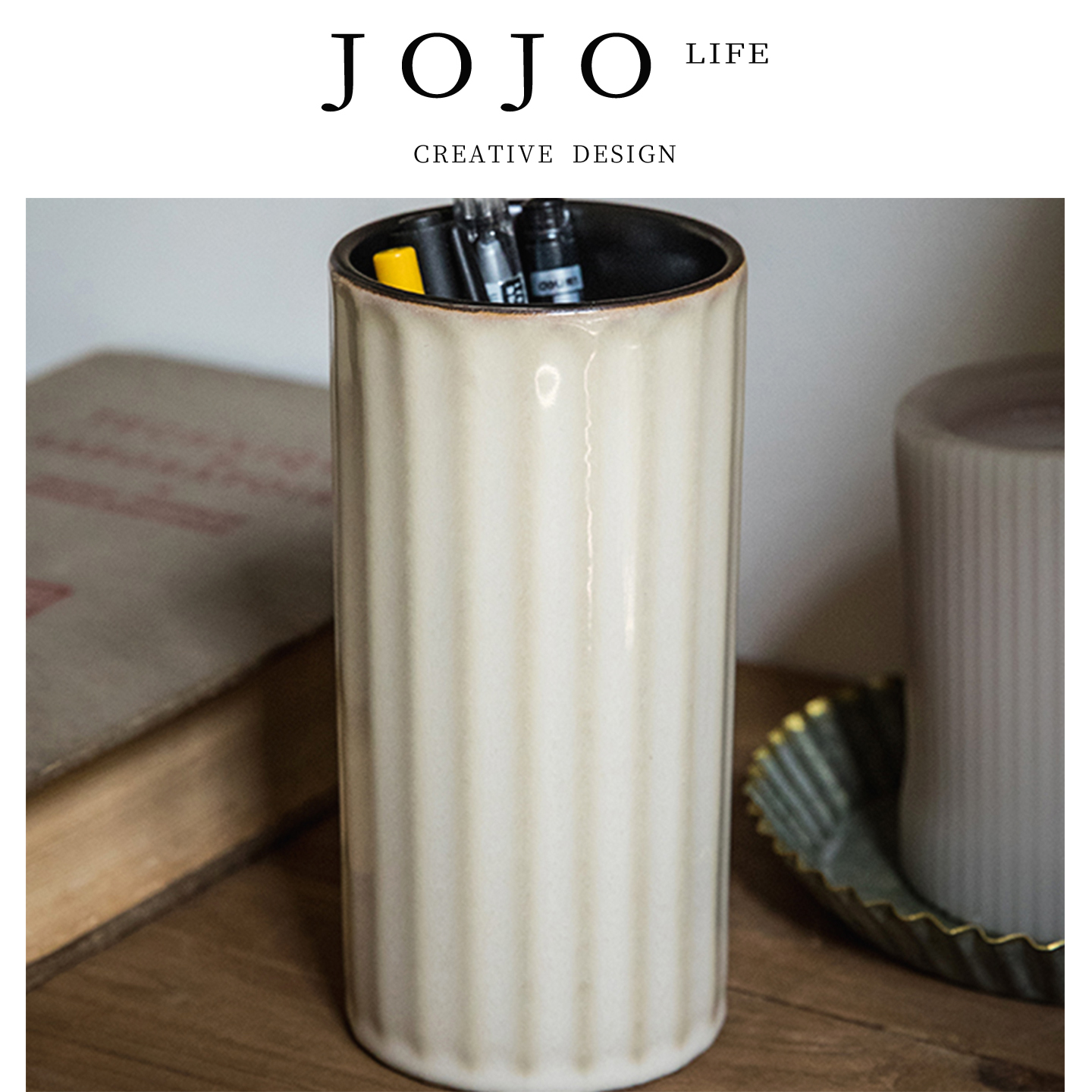 JOJO'SLIFEPD收纳陶瓷筷子筒