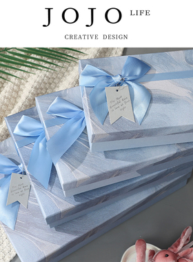 JOJO'S L. PD.pacify.小清新蓝色礼品盒蝴蝶结简约长方形 | 厘灶
