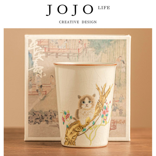 JOJO'SLIFEPD萌猫随手中式茶杯