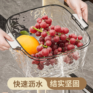 PD.杂货先生.高颜值洗菜盆沥水篮多功能水果盘 炸钉 JOJO