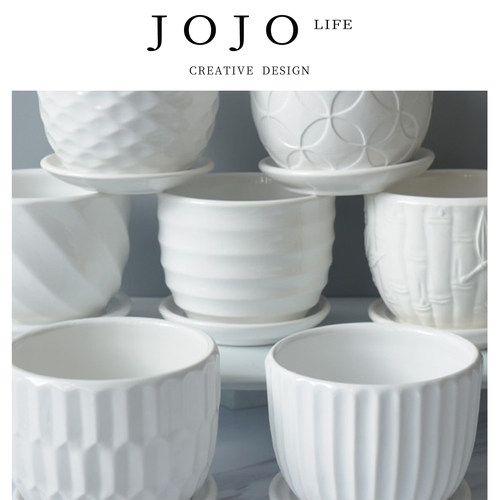 JOJO'SLIFEPD花盆花架多肉植物