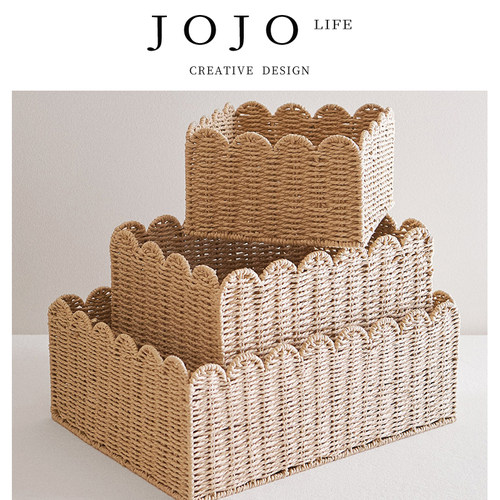JOJO'SLIFEPD纸绳编织收纳筐
