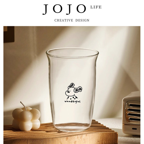 JOJO'SLIFEPD玻璃杯卡通可爱