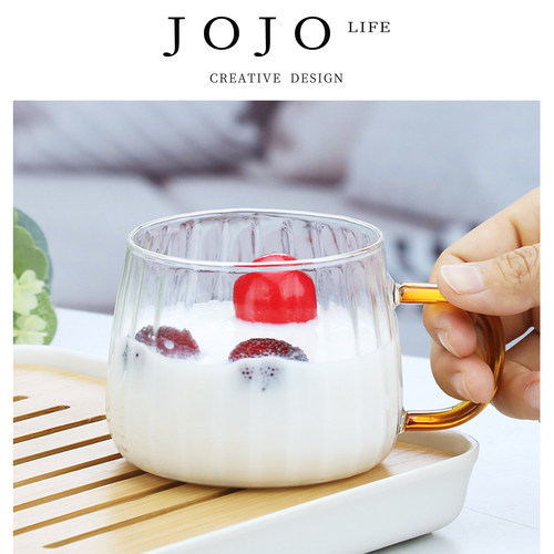 JOJO'SLIFEPD带把手高硼玻璃杯
