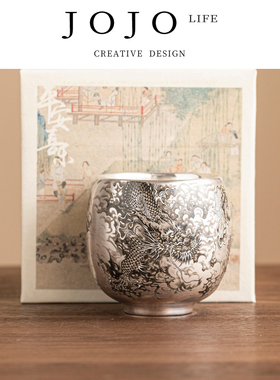 JOJO'S L. PD.blind.纯银瓷胎鎏银品茗杯功夫茶具主人杯 | 相亲