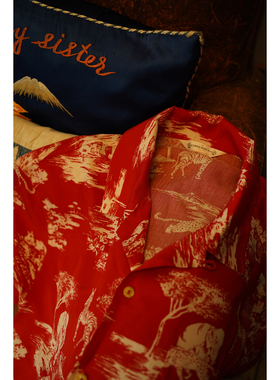 Secondorder SS24 Aloha Shirt 动物印花古巴领 夏威夷短袖衬衫