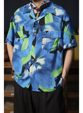Secondorder SS24 Aloha Shirt 夏威夷植物花卉宽松短袖衬衫