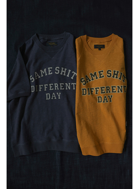 Secondorder SS23(SOR) Sweat T-Shirt卫衣式复古印花插肩短袖T恤