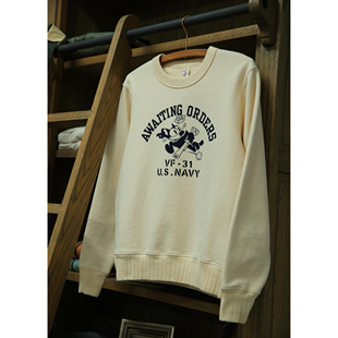 U.S.NAVY 菲力猫Felix the c@t 重磅630克 美式复古阿美咔叽 卫衣