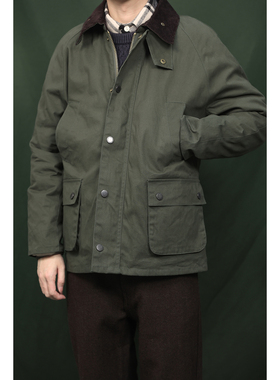 Hunting Jacket 复古插肩灯芯绒领 羊毛里中长款收腰猎装夹克外套