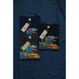 BOB DONG Rat Fink 芬克老鼠/底特律跑车 重磅 美式复古短袖T恤