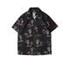 ALOHA 衬衫 SHIRTS 骷髅 HAWAII 休闲阿美咔叽夏威夷短袖 椰树 美式