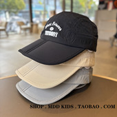 美式 儿童网眼夏鸭舌帽宝宝户外遮阳速干防晒帽男女小孩出游棒球帽