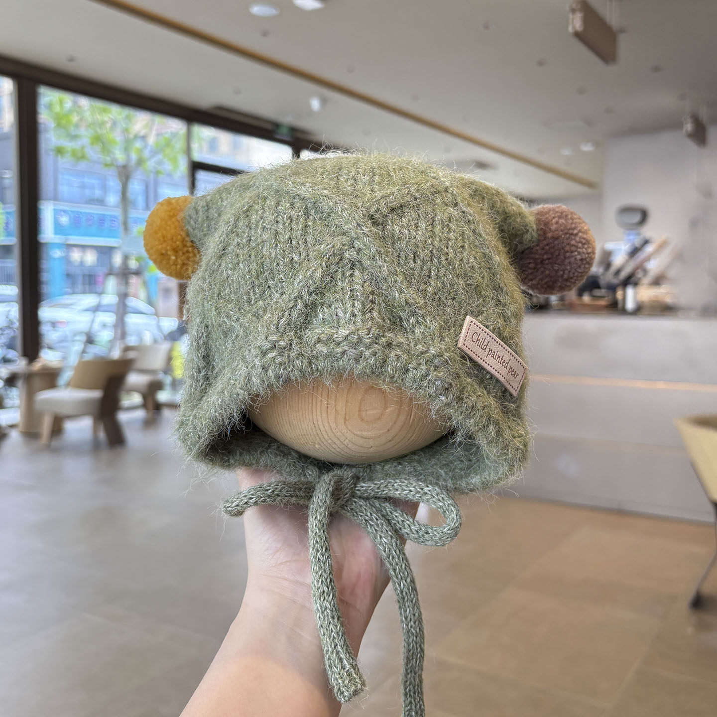 婴儿帽子秋冬球球系带护耳帽宝宝防风保暖针织帽男女小孩包头帽萌,童装/婴儿装/亲子装,帽子,淘宝优惠券,粉丝福利购,淘宝优惠卷