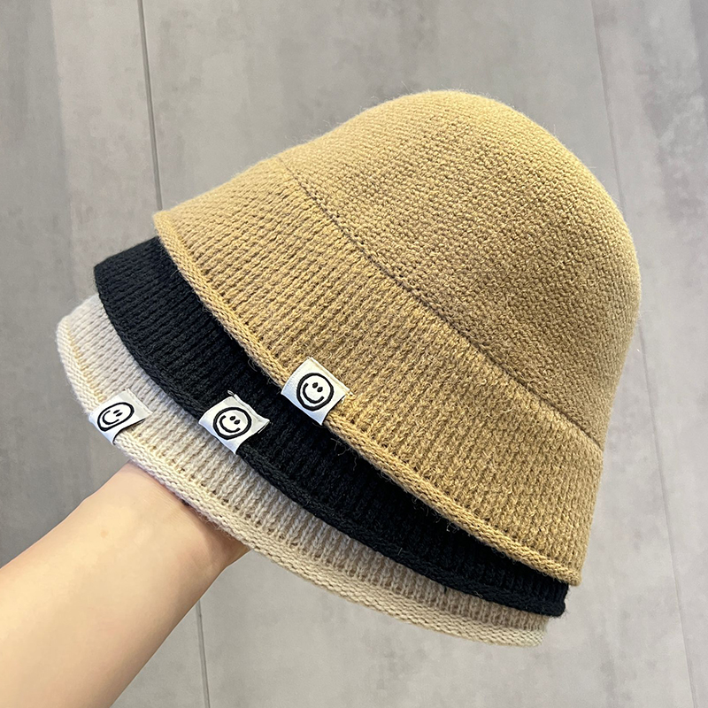 儿童渔夫帽秋冬款羊毛针织水桶帽