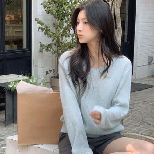 韩国代购直邮2026春Cherrykoko温柔慵懒风薄款氛围感百搭针织衫