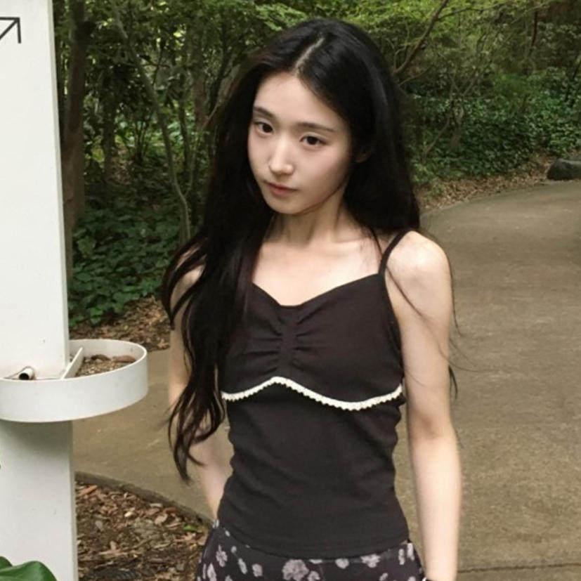 韩国代购直邮2026秋Daybin辣妹风修身吊带背心女黑色显瘦百搭上衣