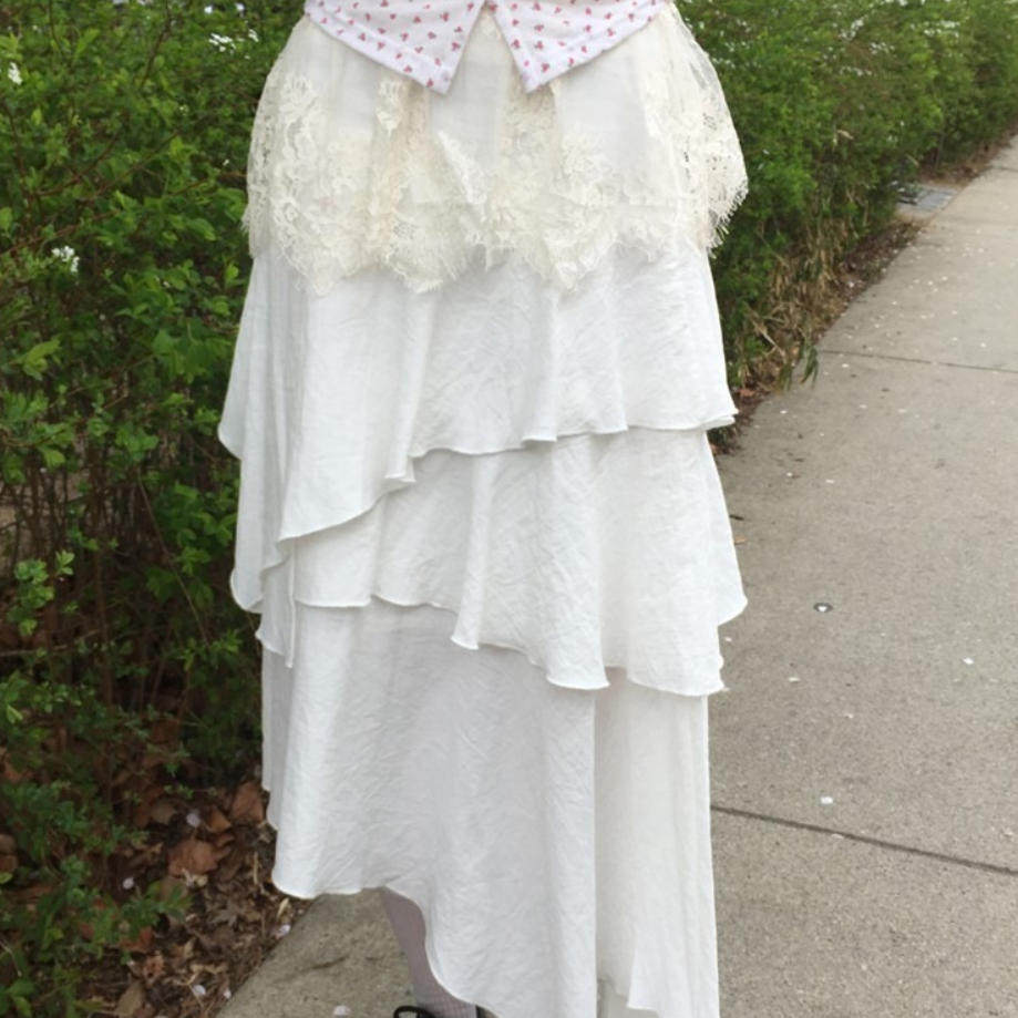 韩国代购直邮2026春Daybin甜美少女风蕾丝层叠蛋糕不规则半身裙