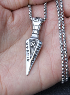 复古热销款饰品多维京吊坠男士项链潮配饰时尚复古箭头不锈钢饰品