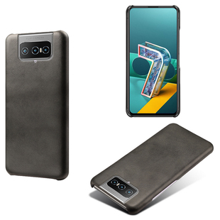 小牛纹适用Asus华硕7手机壳大孔素皮ZenFone 8flip商务保护皮套半包硬壳防滑清爽手感