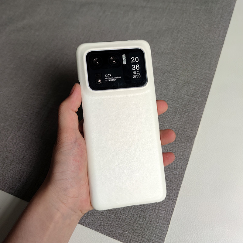 防指纹11/12ultra半包皮质手机壳