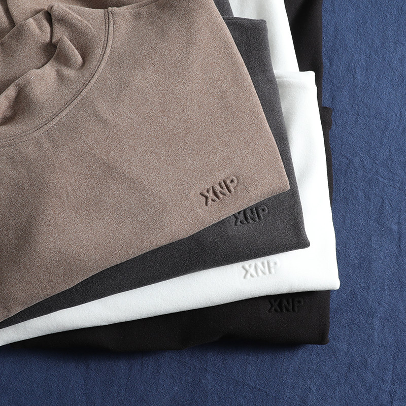 秋冬必入 日系高密度德绒中领长袖男T恤加厚弹力双面绒保暖打底衫,男装,T恤,淘宝优惠券,粉丝福利购,淘宝优惠卷