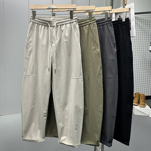 男简约百搭松紧腰休闲裤 微弹力立体裁剪弯刀裤 春夏薄款 王炸高货