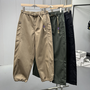 秋冬加绒保暖阔腿休闲裤 男士 潮 裤 山系户外机能风紫标宽松直筒工装