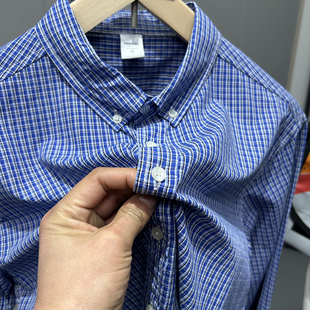 衬衫 复古千鸟格长袖 男女纯棉百搭休闲衬衣潮 日式 文艺雅痞轻绅士
