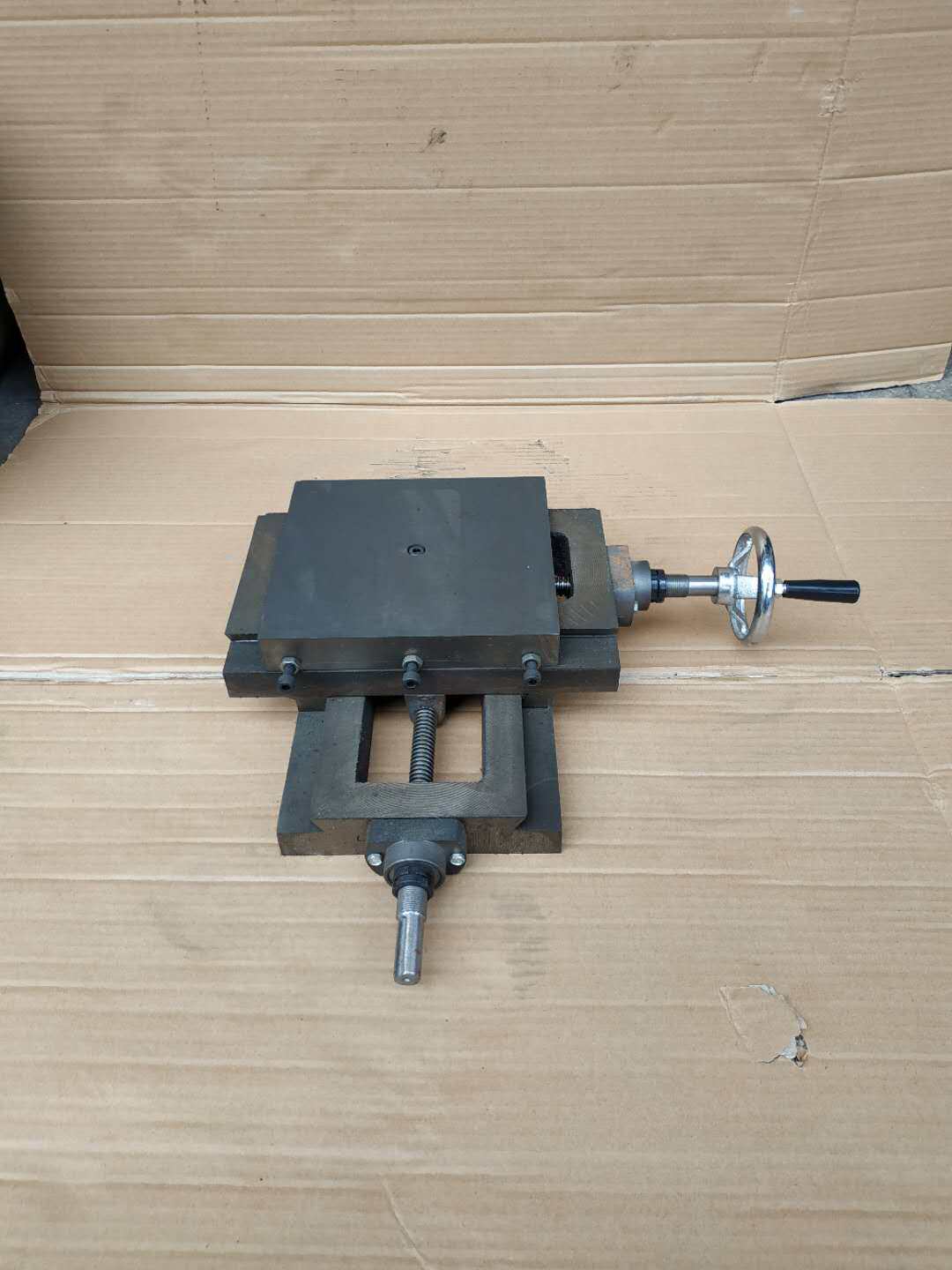 燕尾槽滑台十字拖板木工工作台机床导轨滑块双向托板带丝杆滑板