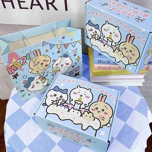 小八送礼用乌萨奇手提袋生日礼物包装 盒礼品盒手拎袋纸箱飞机盒女