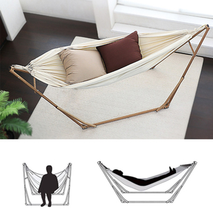 吊床防侧翻家用阳台室内可折叠支架吊椅成人儿童荡秋千摇椅床哄娃
