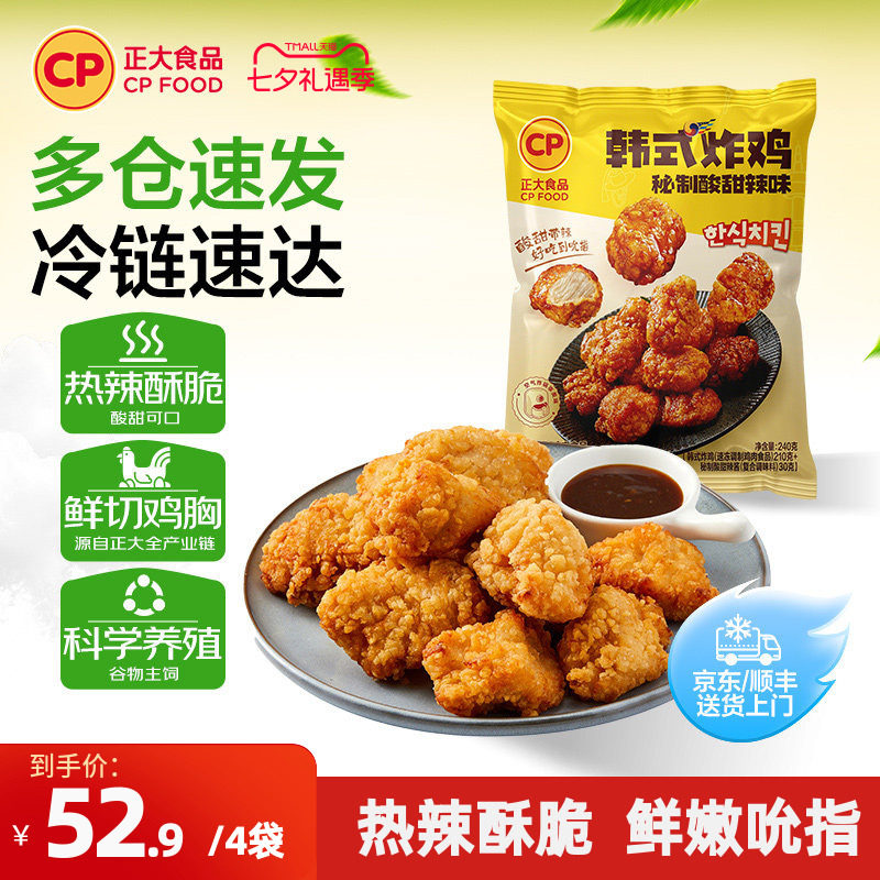 正大韩式炸鸡裹粉半成品炸鸡脆皮家用生鲜空气炸锅食材夜宵食品