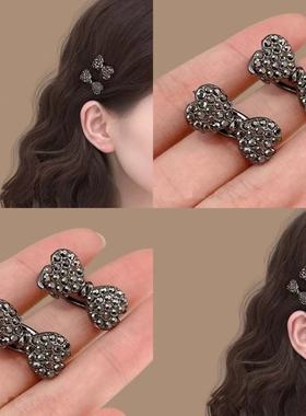 【下单立减50】满钻蝴蝶结发夹女侧边刘海夹头饰迷你鸭嘴夹子_SH