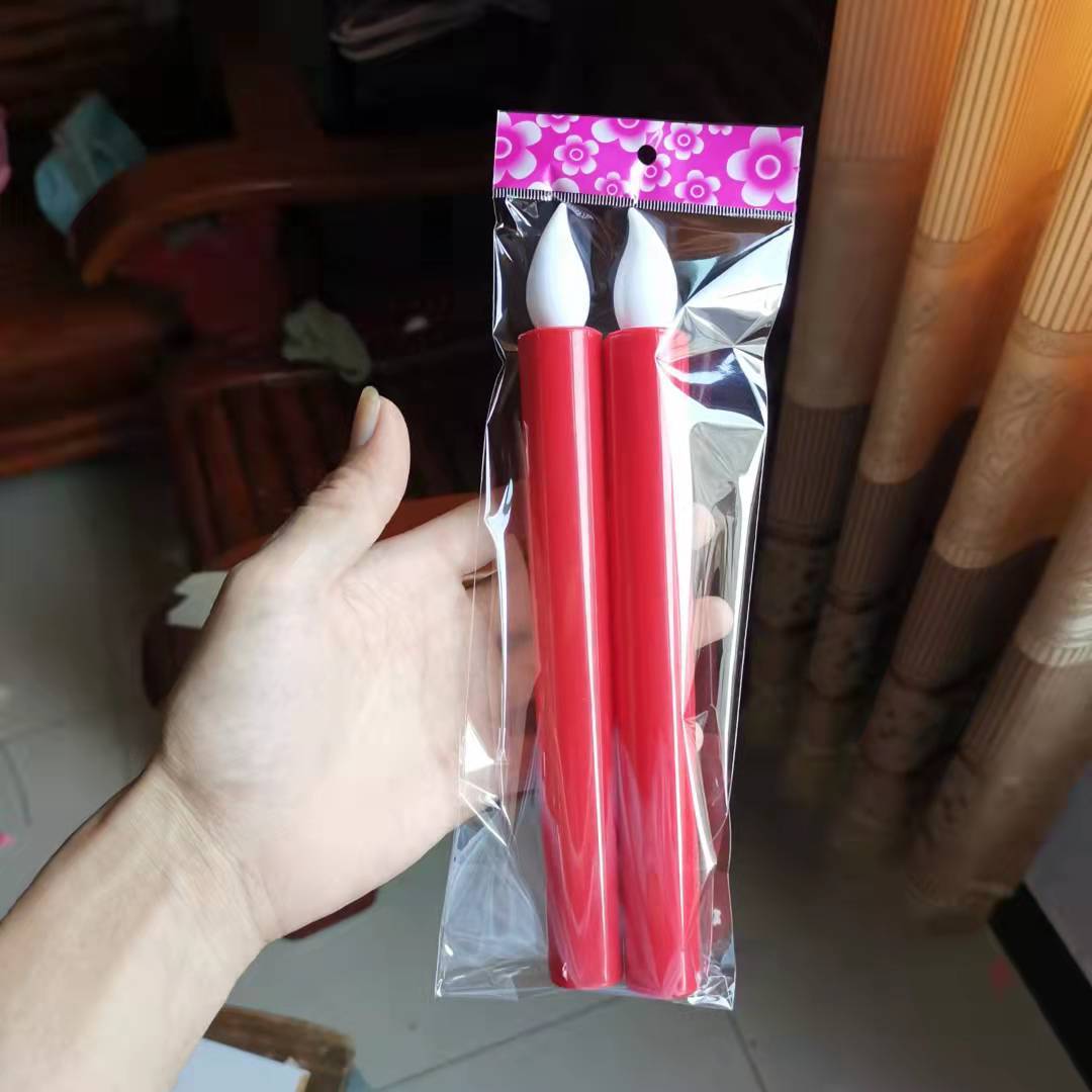 【下单立减50】春节喜庆电子蜡烛灯发光电池仿真蜡烛充电_WH