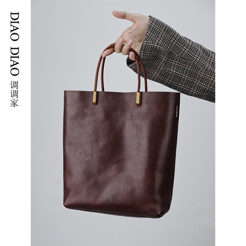 2025复古小众手提包ol真皮简约