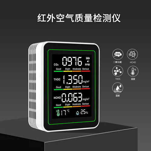 红外传感器涂鸦WiFi甲醛检测仪二氧化碳检测仪新房装修历史记录
