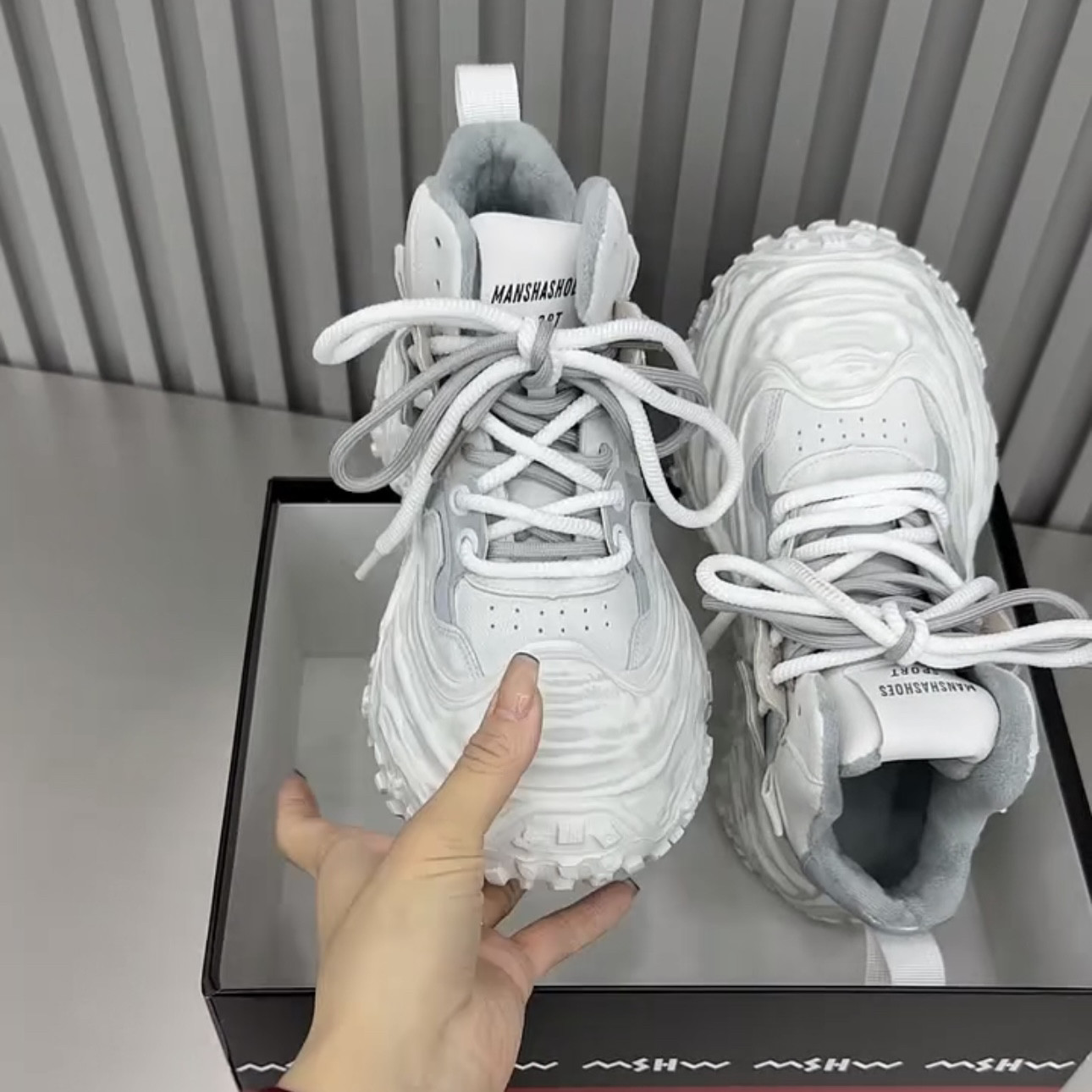 欧货松糕厚底真皮老爹鞋女24秋冬棉ins潮高帮增高轻便休闲运动鞋,女鞋,时尚休闲鞋,淘宝优惠券,粉丝福利购,淘宝优惠卷