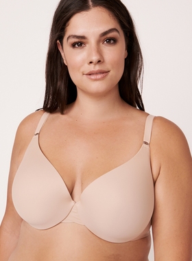 北美LVER 光面无痕经典T恤大胸减震防下垂大胸全罩杯多色文胸