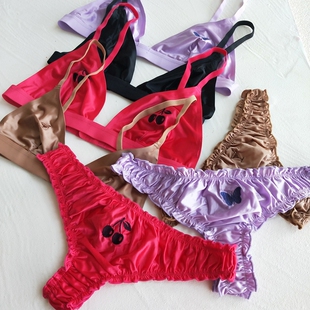 美单快时尚fashion nova炒丝滑无钢圈三角杯超薄性感文胸