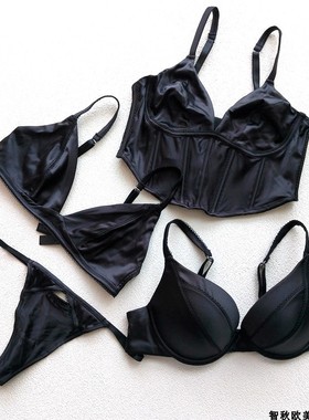 澳单BRAS  黑色紧身塑形上衣Plunge Corset柔软无钢圈超薄文胸