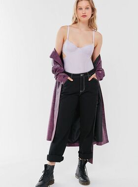 美单UO时尚辣妹外穿打底小胸平胸弹力丝滑修身连体衣钢圈超薄文胸