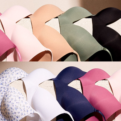 法单M简约侧收薄棉基础款文胸