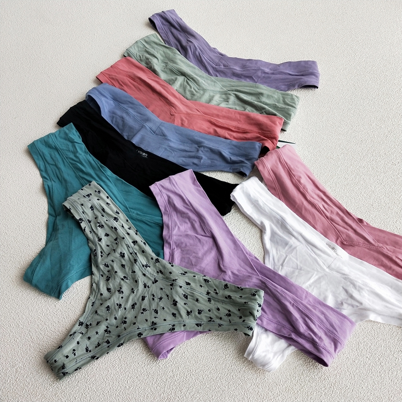 法单M 天丝莫代尔弹力V型腰透气多色简洁蜜桃臀柔软舒适低腰女T裤