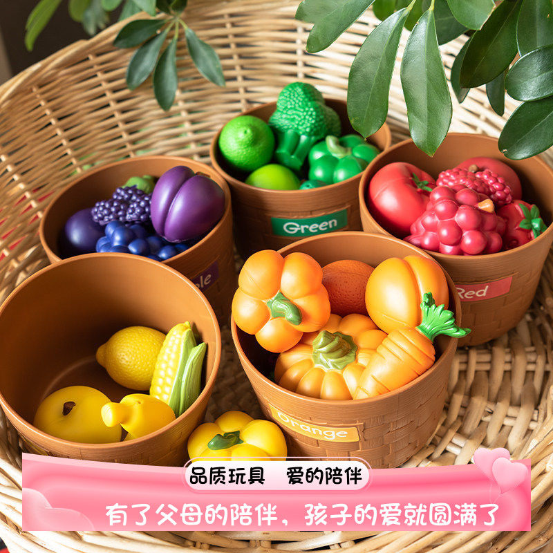 FritzS正品仿真蔬果模型硅胶宝宝过家家思维训练早教玩具套装礼物