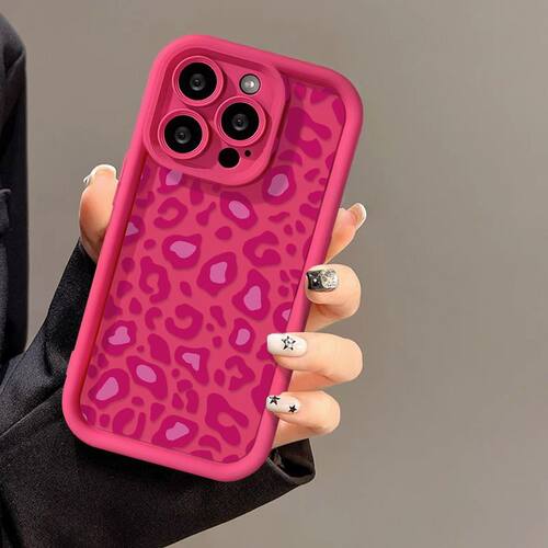 玫红豹纹iPhone17ProMax手机壳｜