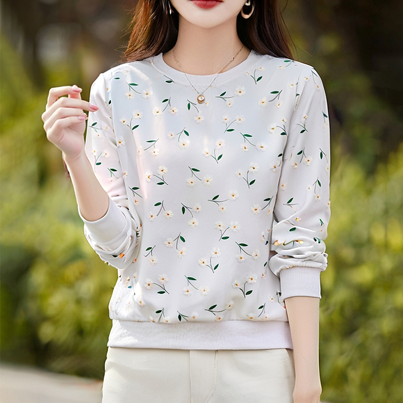 宽松长袖t恤女新款秋衣洋气上衣