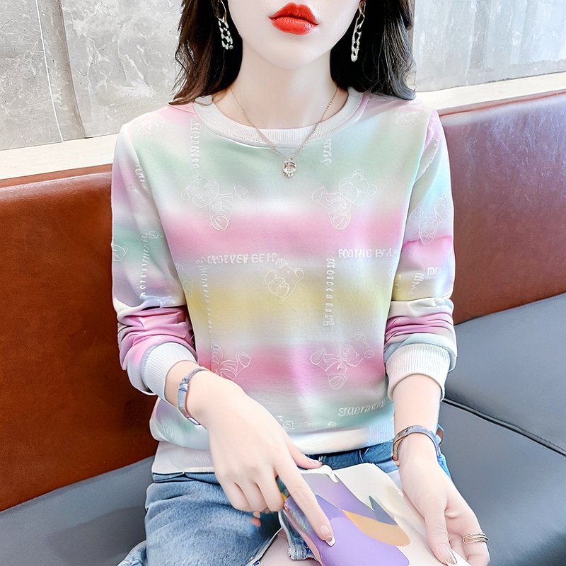 宽松休闲圆领卫衣女减龄百搭女装