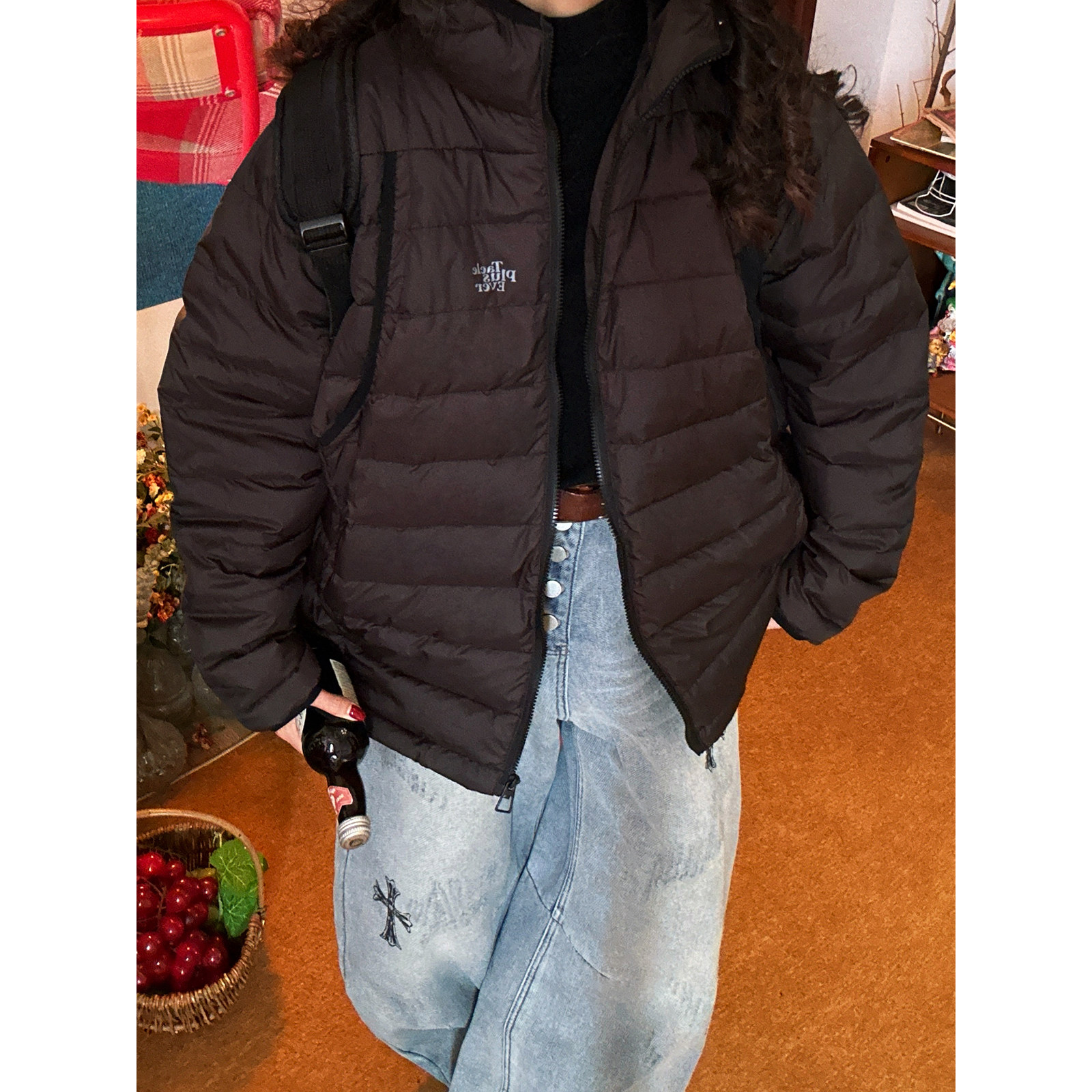 C2自制 /美式复古排骨白鸭绒羽绒服男女轻薄连帽保暖外套冬季新款,女装/女士精品,羽绒服,淘宝优惠券,粉丝福利购,淘宝优惠卷